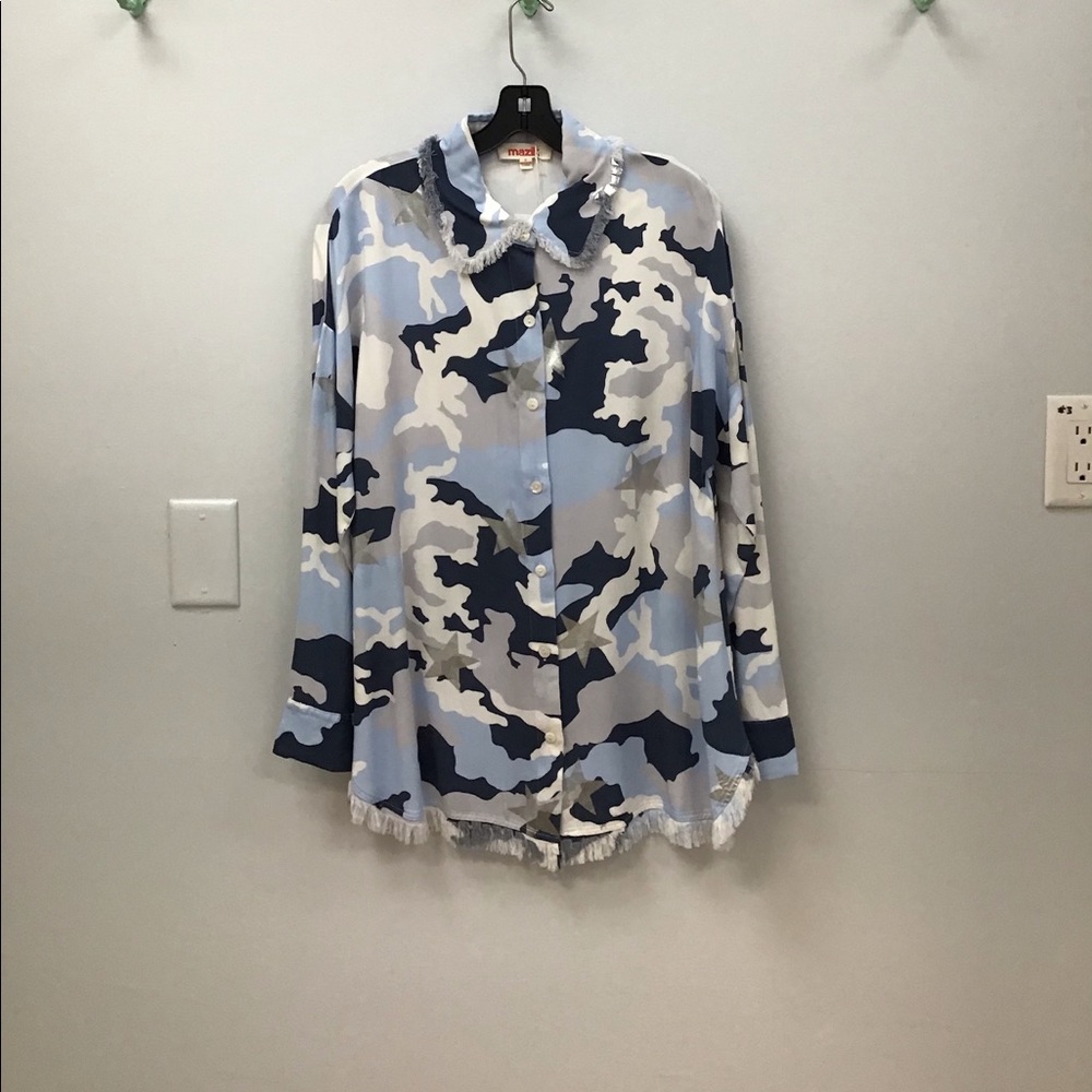 Button Down Camo Blouse